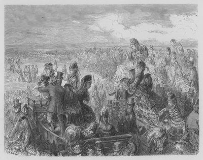 The Game of Cricket, Struggle Between Students of Cambridge and Oxford Universities by Gustave after Dore
